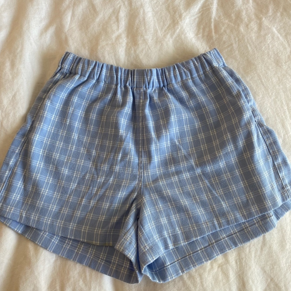 Blue Gingham Brandy Melville Shorts